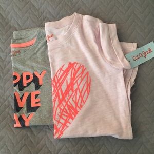 2 Girls size M (7/8) Cat & Jack Tee Shirts